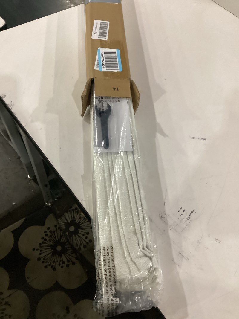 Condition photo showing Good Condition for no tools no drill cordless roman shades for indoor windows 100% blackout, for window size 27" w × 64" h white white 27" w × 64" h