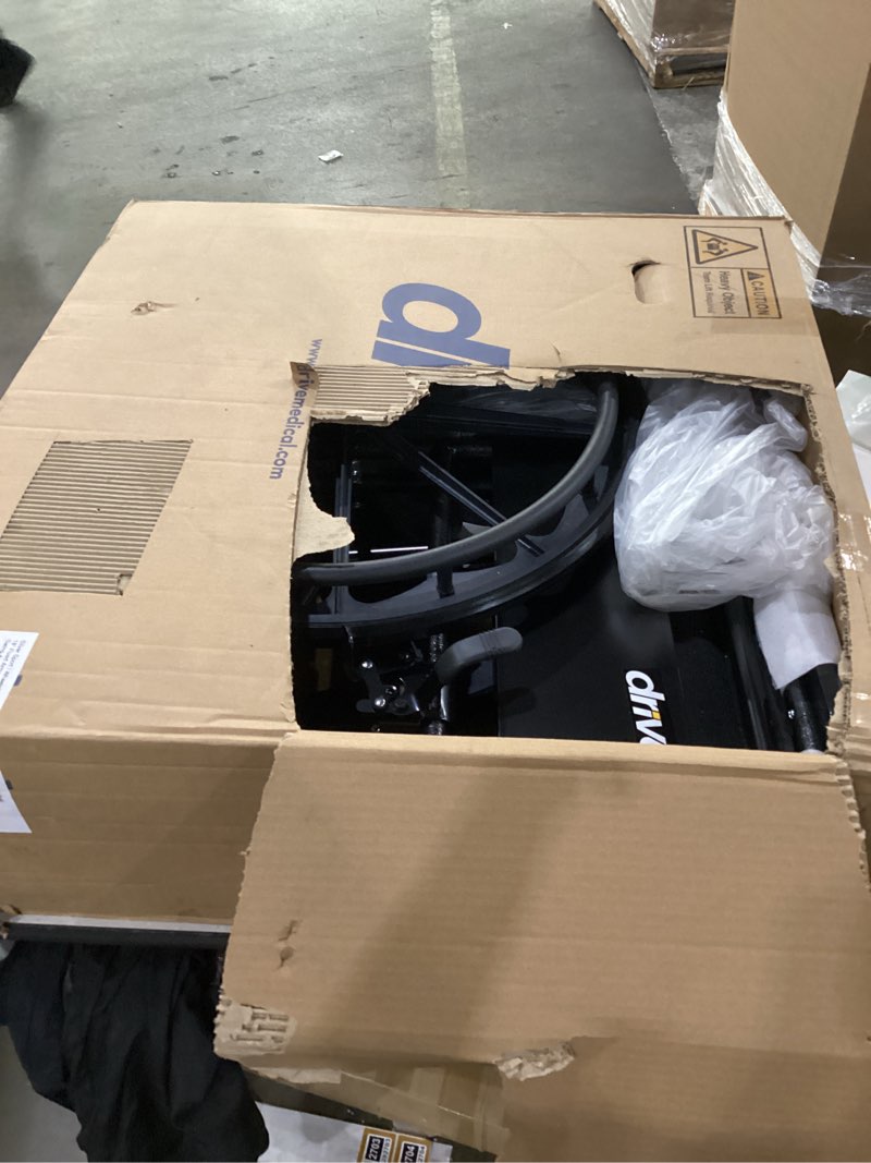 Condition photo showing Good Condition for Drive Medical SSP118FA-SF Silver Sport 1 Folding Transport Wheelchair with Full Arms and Removable Swing-Away Footrest, Black