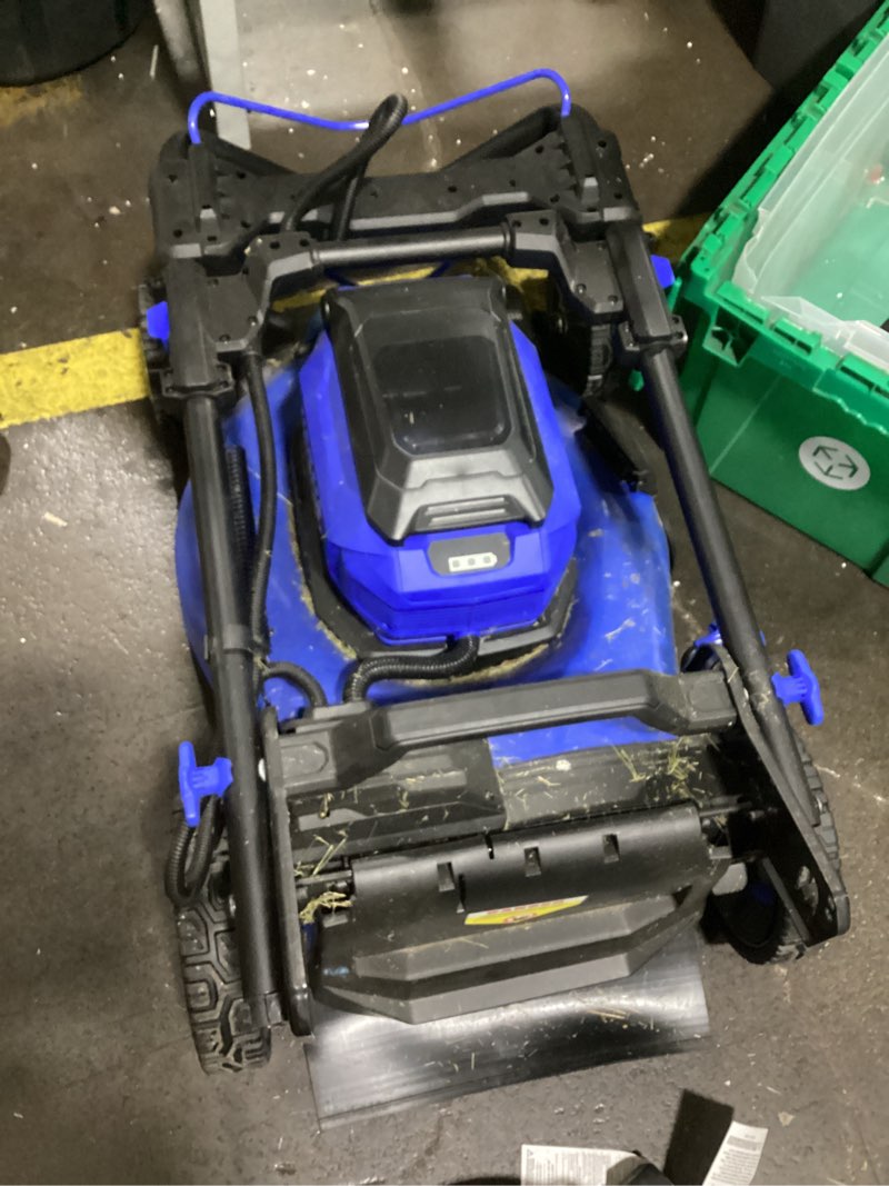 Condition photo showing As Is for ** no battery**kobalt gen4 40-volt, (1) 6 ah 20-in push lawn mower battery walk mower,
