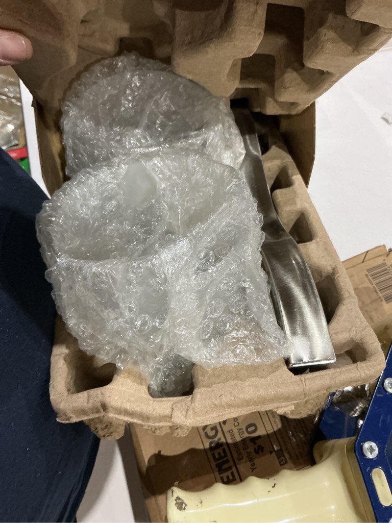 Condition photo showing As Is for allen + roth paces 4-light nickel modern/contemporary vanity light