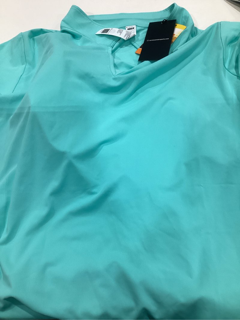 Condition photo showing Good Condition for mier women's golf polo shirts collared v neck short sleeve tennis shirt, dry fit, moisture wicking xx-large aqua