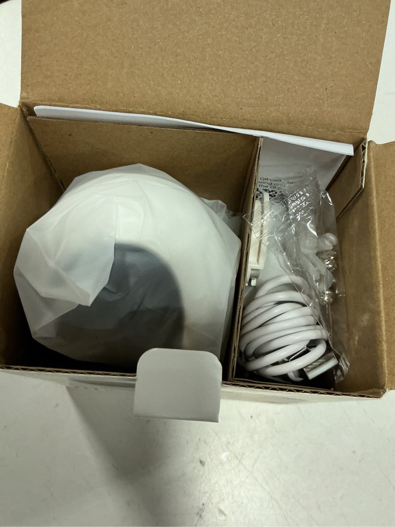 Condition photo showing New/Like New for cinnado 2k security camera indoor for pet/dog/baby with phone app, d1 1pack | 360° 2.4ghz wi-fi cam as elderly/baby monitor, 2-way audio, night vision, 24/7 sd card storage, alexa & google compatible