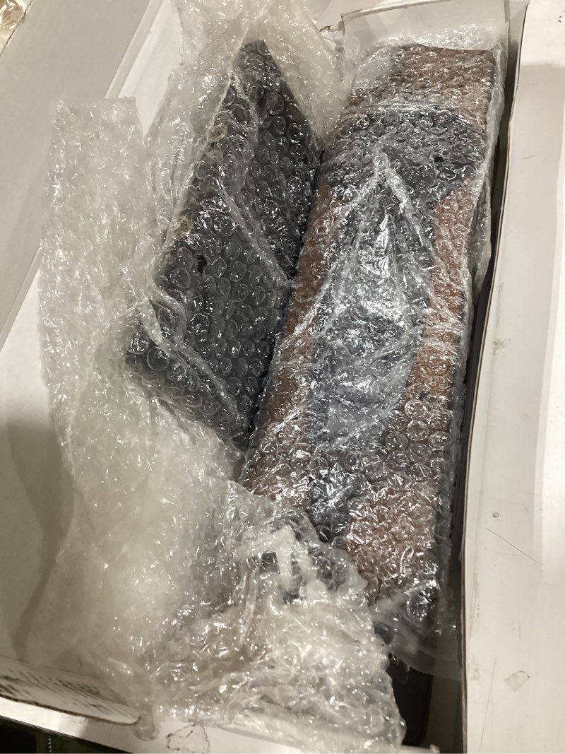 Condition photo showing As Is for AIM & GGKK Wall Candle Sconce Holder,Set of 2 Rustic Wall Candle Sconce, Metal Double Shelf Design, Copper Brown Finish,for Living Room, Dining Room,Rustic Farmhouse Decorations