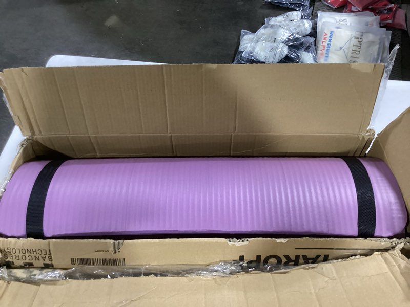 Condition photo showing Good Condition for BalanceFrom Yoga Mat 1-Inch Extra Thick High-Density Exercise Mat with Non-Slip Surface & Carry Strap for Men & Women Tear-Resistant Pilates Workout Mat for Home Gym, Floor Fitness, Multiple Colors Taro Purple