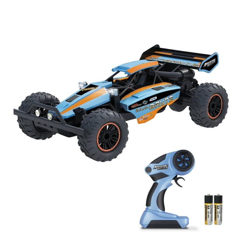 adventure force (1:8) baja brute remote control ice blue buggy, wr5-88g21u-bl