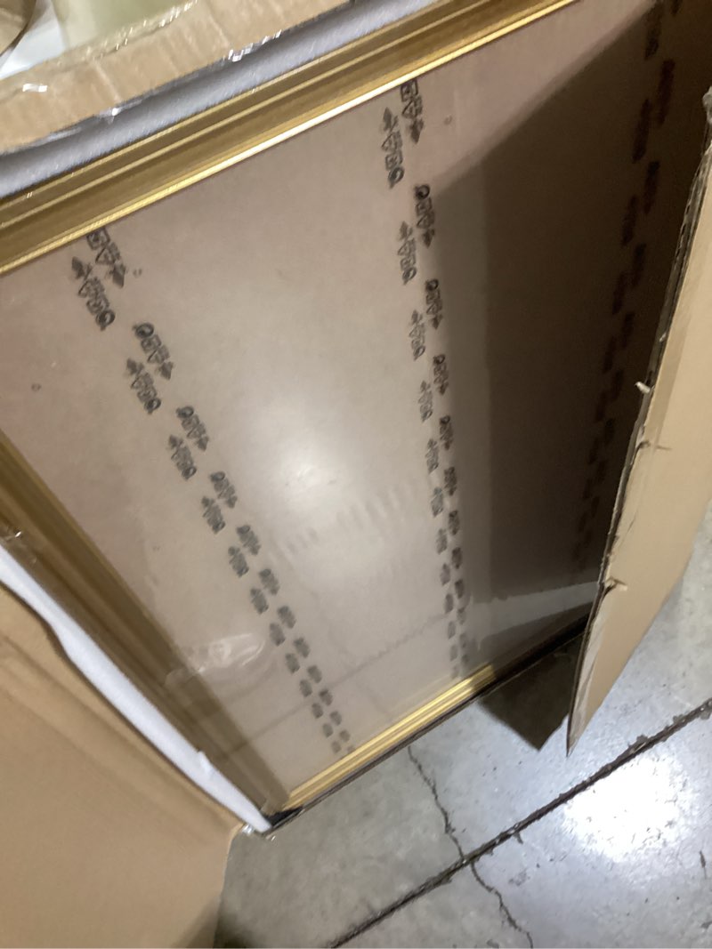 Condition photo showing New/Like New for gulethun 24x36 frame, transitional modern design picture frames, 24 by 36 rustic poster frame for home decor, gold vintage photo frames, horizontal or vertical display, choose size & color