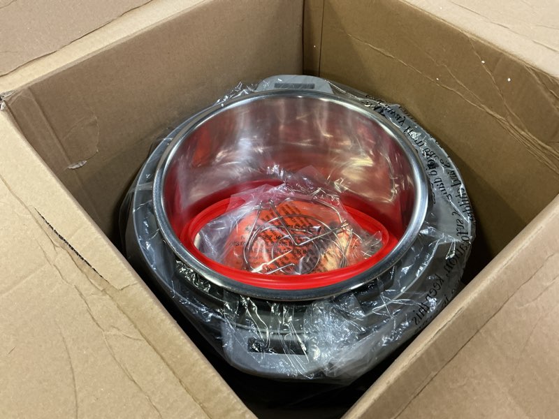 Condition photo showing Good Condition for Instant Pot, 8-Quart Whisper Quiet 9-in-1 Electric Pressure Cooker, Slow Rice Cooker, Steamer, Sauté, Yogurt Maker, Warmer & Sterilizer, App With Over 800 Recipes, Stainless Steel, Duo Plus 8 Quarts