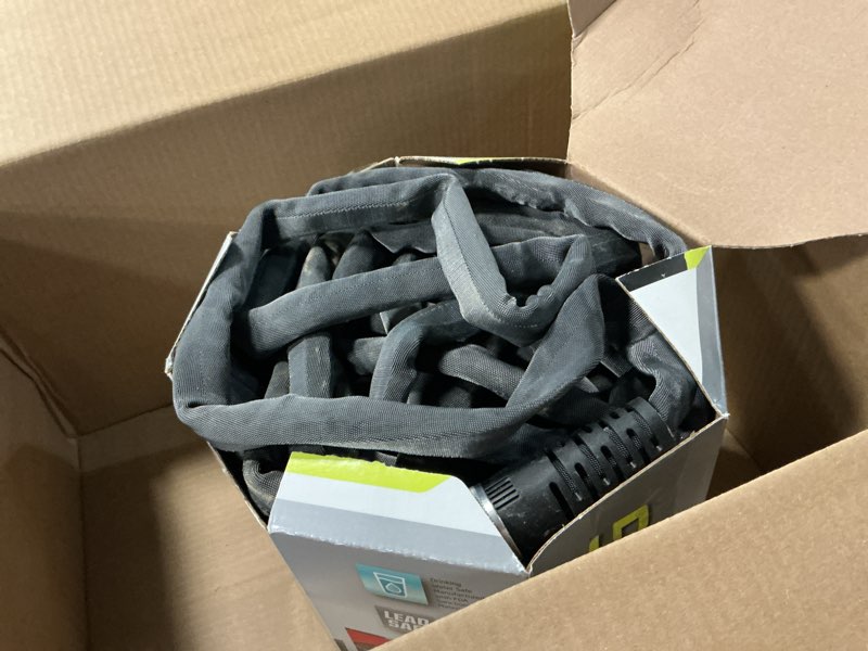 Condition photo showing As Is for zero-g 4001-100 garden hose, 5/8" x 100', gray zero-g 5/8" x 100'