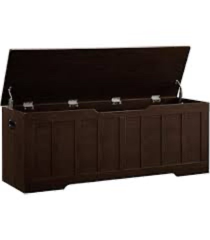 vankiley 51.2" storage chest extra large,storage bench with 2 safety hinges,shoe bench,51.2 * 15.7 *