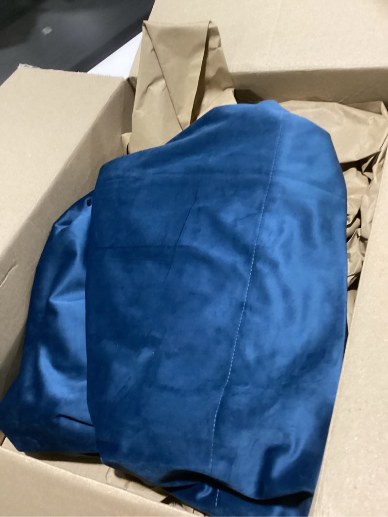 Condition photo showing Good Condition for hpd half price drapes signature plush velvet blackout curtains for bedroom (1 panel), 50w x 84l hotel black out curtains for living room, thermal insulated blackout curtains for windows, varsity blue varsity blue 50"w x 84"l (pack of 1)