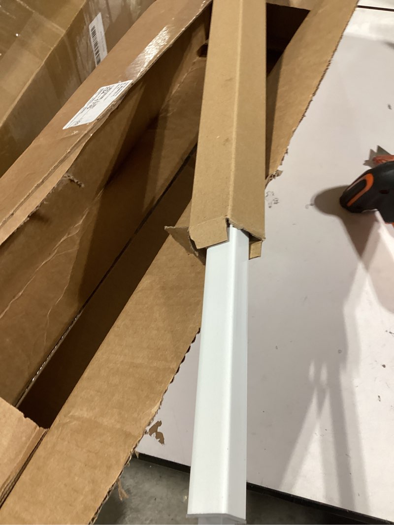 Condition photo showing As Is for iwiwe 24 inch towel bar replacement rod for ceramic holder - spring loaded adjustable square plastic towel rod for bathroom and kitchen porcelain holders (white reliable plastic)