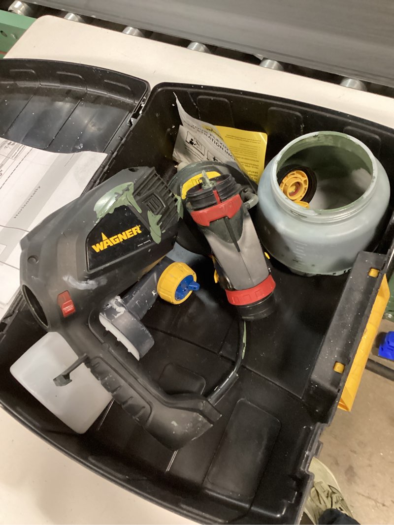 Condition photo showing As Is for wagner flexio electric handheld hvlp paint sprayer