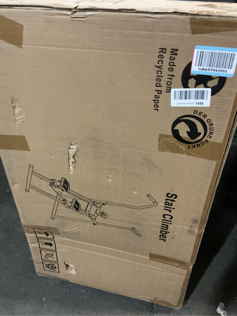 Condition photo showing New/Like New for stair stepper with resistance, home gym stair stepper, folding vertical climber cardio exercise machine, stair climber for full body workout with noise-free experience, adjustable handlebar & pedals