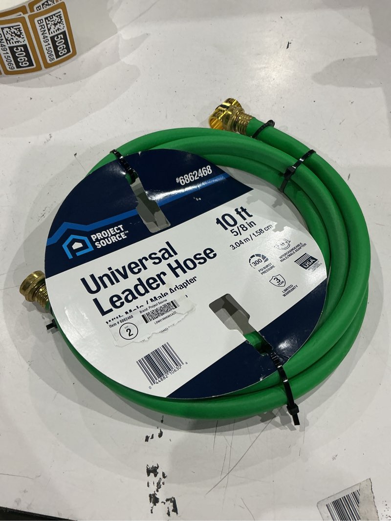 Condition photo showing As Is for project source project source leader hose 5/8-in x 10-ft light -duty vinyl green leader hose