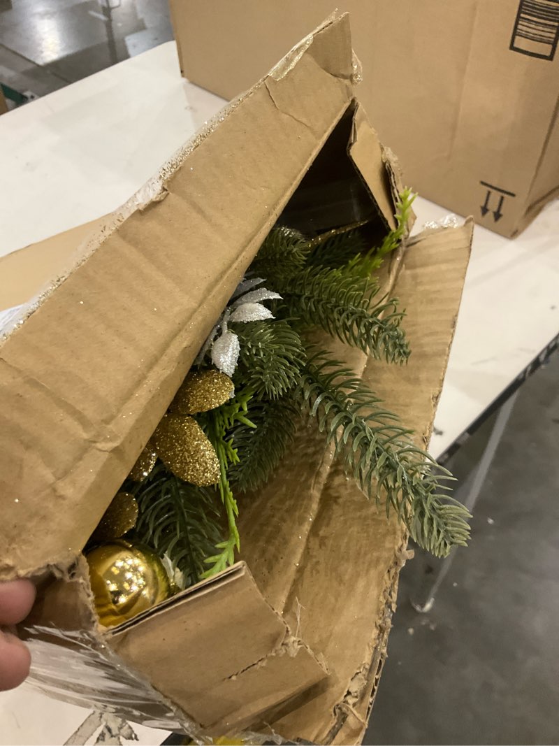 2025 Cordless Christmas Swags Prelit Teardrop Swag Christmas Staircase Decorations Artificial Stairs