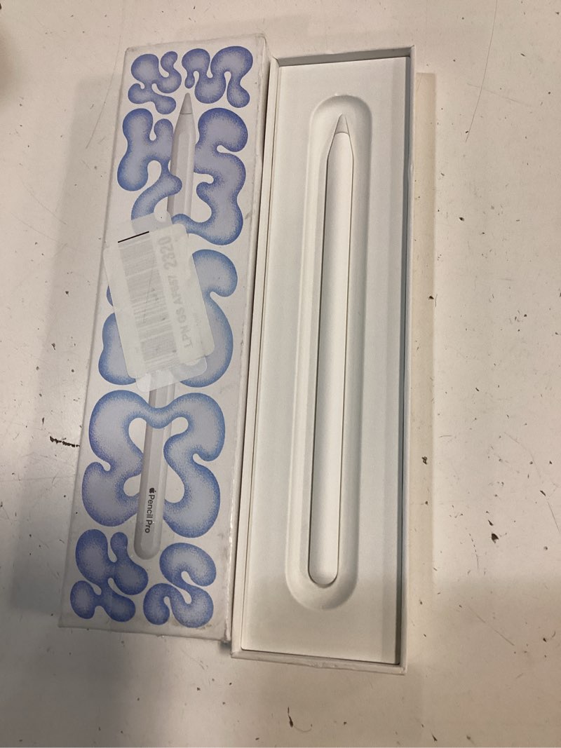 Condition photo showing Good Condition for apple pencil pro: latest model - device compatibility check required - pixel-perfect precision, tilt and pressure sensitivity, perfect for note-taking, drawing, and art. charges and pairs magnetically