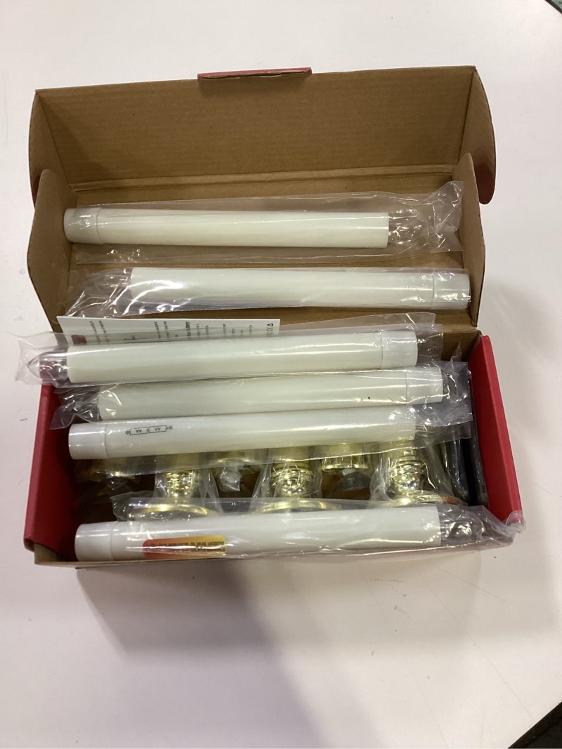 Condition photo showing New/Like New for YAUNGEL Christmas Window Candles, 6 Pack Battery Operated Flameless Taper Candles for Windows with Timer Remote, Electric Candle Lights with Candle Holders Suction Cups for Christmas 6 Pack Gold Base