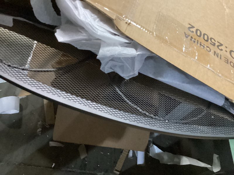 Condition photo showing Good Condition for Fire Beauty Fireplace Screen 3 Panel Wrought Iron Metal 48"(L) x30(H) Spark Guard Cover(Black)