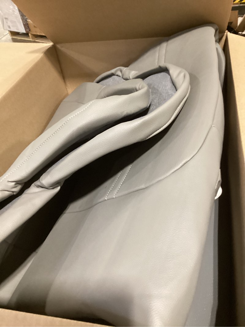 Condition photo showing As Is for car pass leather back seat cover, universal quilting waterproof bench rear seat cover universal car seat cover fit 95% automotive interior covers for cars sedans suvs (rear,all black) similiar product