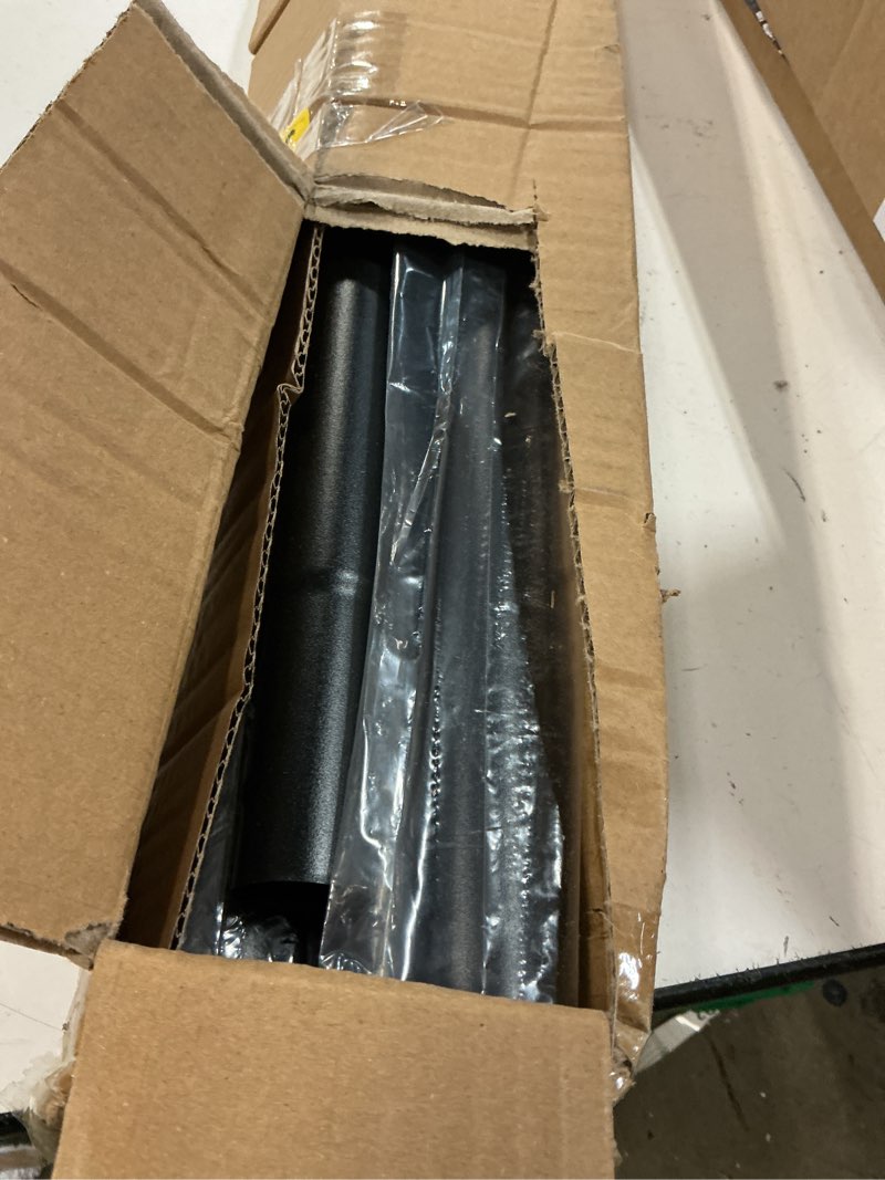 Condition photo showing Good Condition for tension curtain rod 43 to 162 inches (3.6 to 13.5 ft), 1.26" diameter spring adjustable heavy duty long large curtains pole for windows door bathroom patio outdoor no drilling, black 43-162 inch