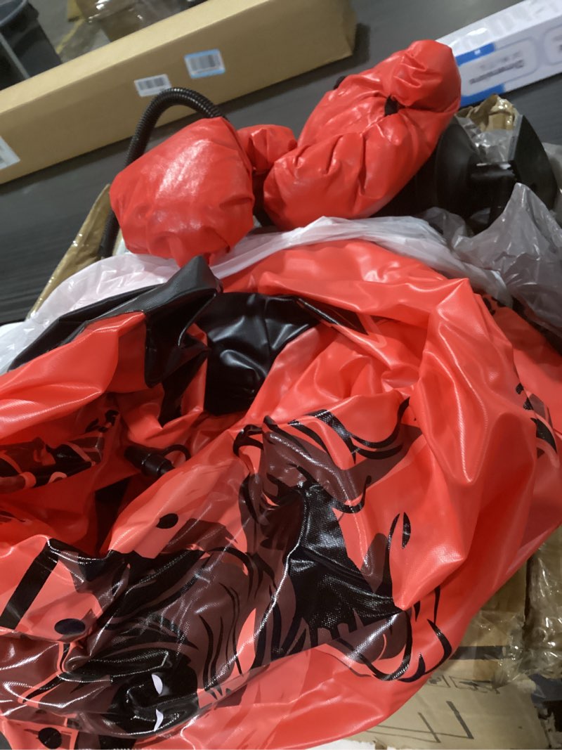 Condition photo showing Good Condition for tall punching bag for kids, larger 66 inch inflatable stable boxing bag for teens, ninja shuriken toy gifts for boys girls, boxing set with gloves and pump for practicing karate taekwondo red