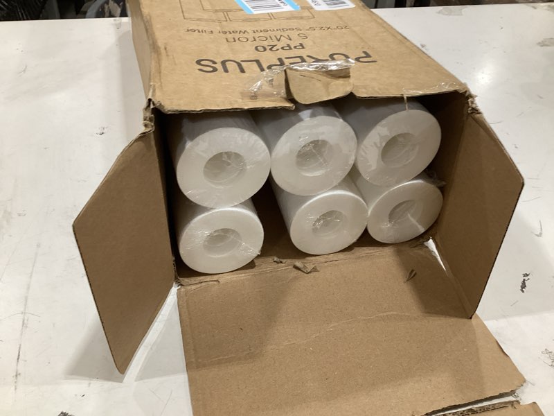 Condition photo showing Good Condition for pureplus 5 micron 20" x 2.5" whole house sediment home water filter, 20-inch sediment pre-filtration, replacement cartridge aqua pure ap110-2c, pentek p1-20/sp-p1-20/px01-20, 6pack 20" x 2.5" 6