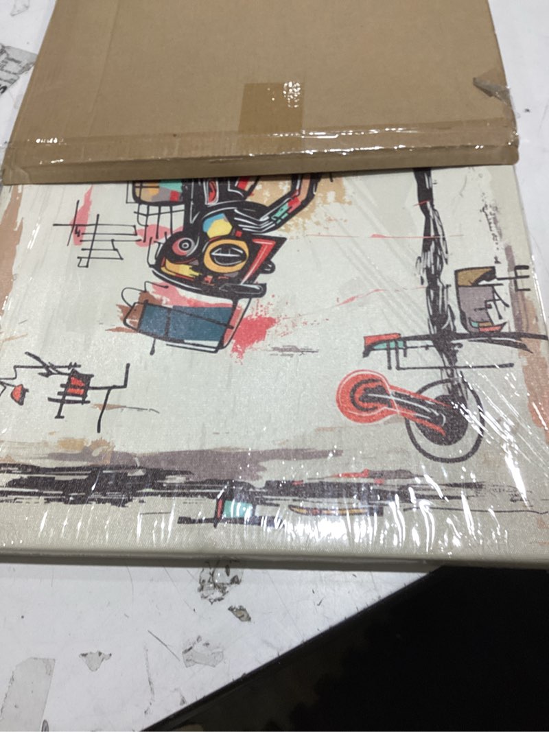 Condition photo showing Good Condition for framed graffiti wall art vibrant street color canvas print decor, modern abstract painting poster picture for living room, bedroom, hallway wall decor color 16x24
