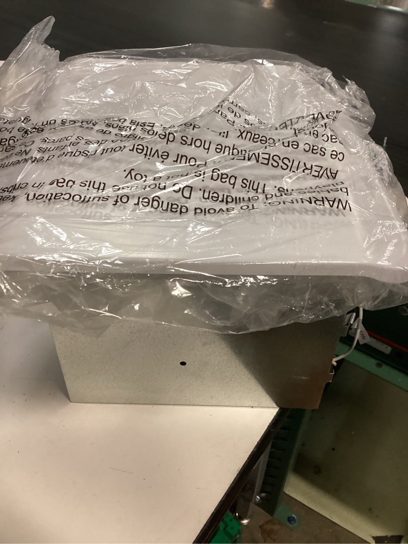 Condition photo showing As Is for project source 2-sone 70-cfm white bathroom ventilator fan