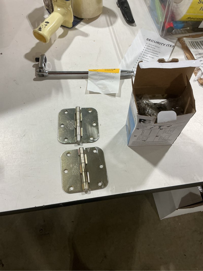Condition photo showing Good Condition for reliabilt 3-1/2-in h x 5/8-in radius satin nickel mortise interior door hinge (12-pack)