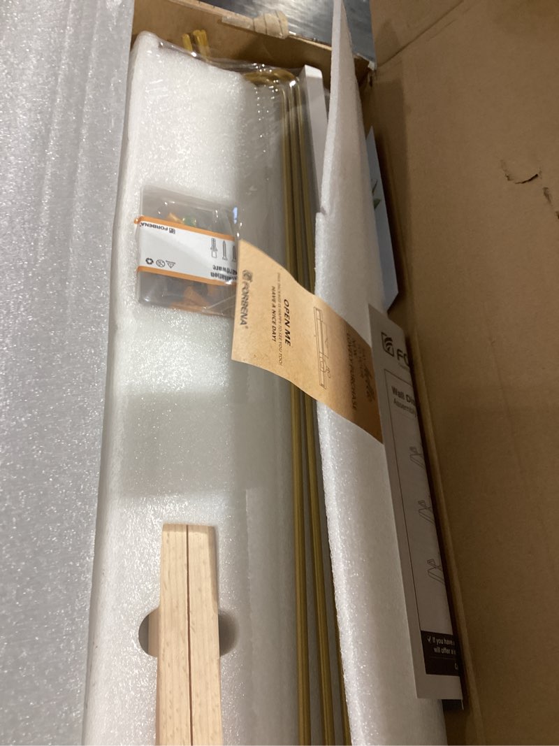 Condition photo showing New/Like New for Forbena 24 Inch Bathroom Floating Shelves for Wall Set of 3, Gold Bathroom Shelves Over Toilet Wall Mounted with Rail, Decorative Hanging Shelf for Bedroom Office Living Room Decor (White and Gold) 24 Inch White and Gold