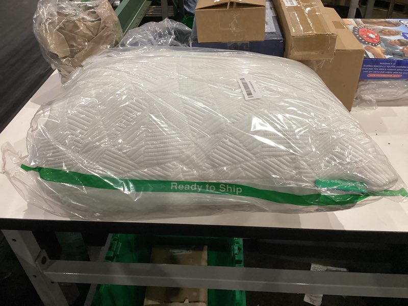 Condition photo showing Good Condition for BETU Cooling Pillow Queen Size, Shredded Memory Foam Cool Pillow for Hot Sleepers, Adjustable Firm Soft Support Bed Pillows Perfect for Back Neck Pain and Side Sleeping with Pillow Case Cover, White Queen (1 Count) White