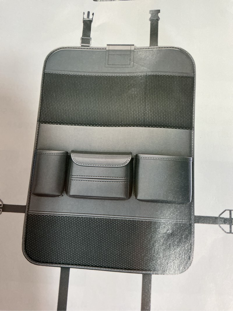 Condition photo showing Good Condition for pack car seat organiser with foldable table tray for volvo xc90 2016 2017 2018 2019 2020 2021 2022 2023 2024, waterproof car backseat back protectors kick mats kids storage pack suede(1 pack)