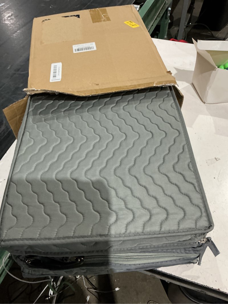 Condition photo showing Good Condition for lotfancy china storage containers - quilted 6-piece set storage box- stores chinaware, stemware, dinnerware, dish storage service for 12, 48 pcs felt protectors, cardboard dividers included