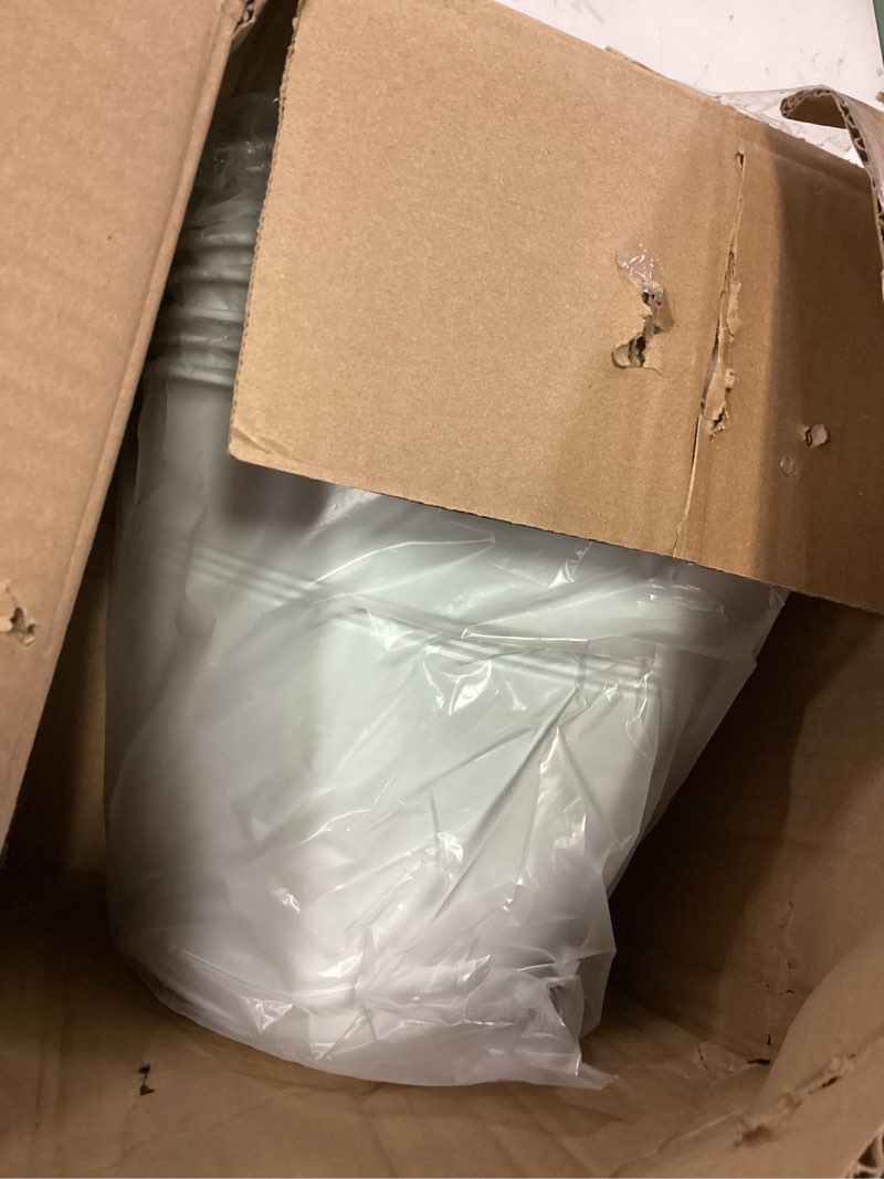 Condition photo showing Good Condition for OBTANIM 7 Pack White Metal Buckets with Handle Galvanized Ice Pails for Plants, Succulents, Party Fa