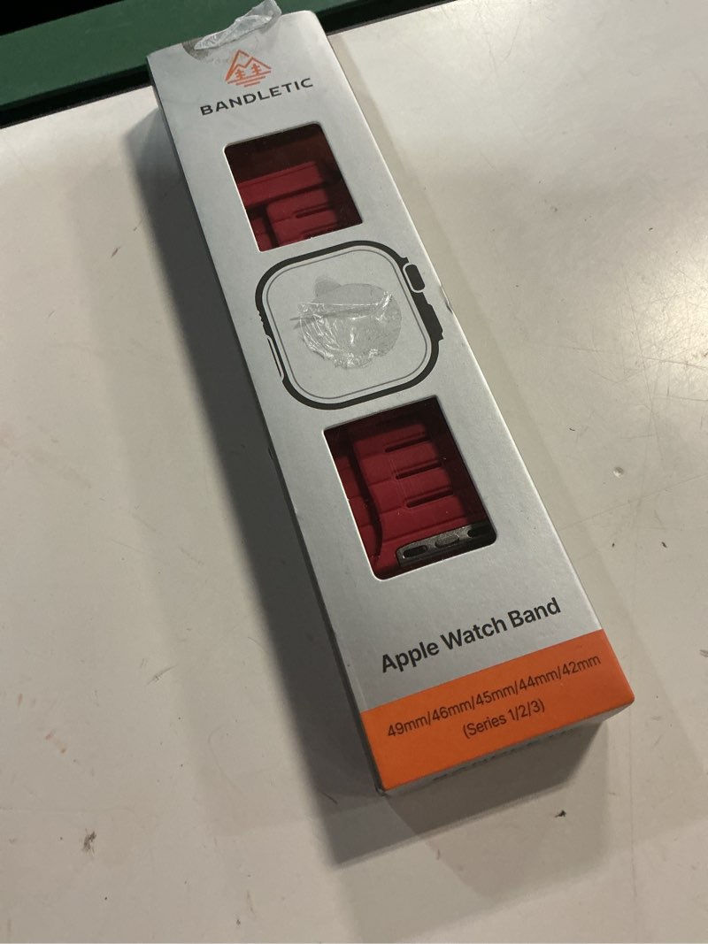 Condition photo showing Good Condition for bandletic reversible magnetic straps compatible with apple watch bands 49mm/46mm/45mm/44mm/42mm(3/2/1) men, silicone comfortable strong magnet for iwatch series 11 10 ultra se3 9 8 7 6 5 4,black red