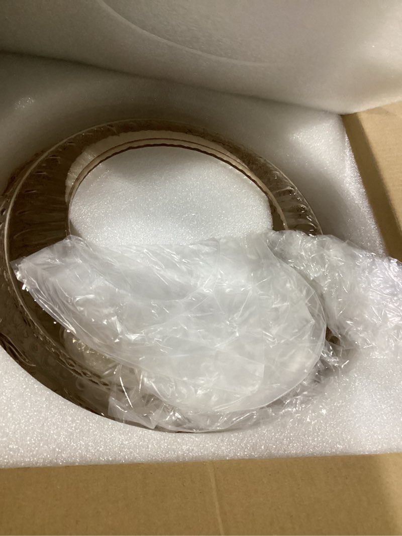 Condition photo showing Good Condition for semi flush mount ceiling light, upgraded larger amber glass ceiling light fixture, vintage lighting for hallway kitchen bedroom dining room, bulb not included amber 11.03 inch