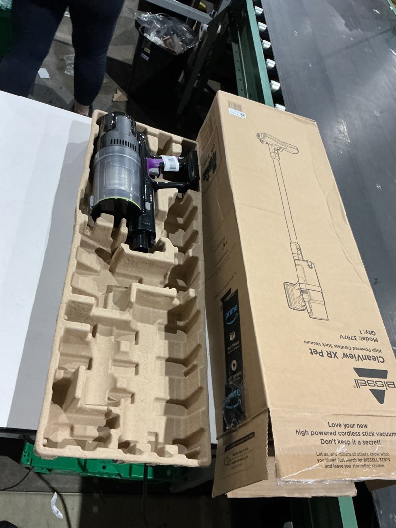Condition photo showing As Is for bissell cleanview xr pet 300w cordless vacuum with removable battery, 3797v