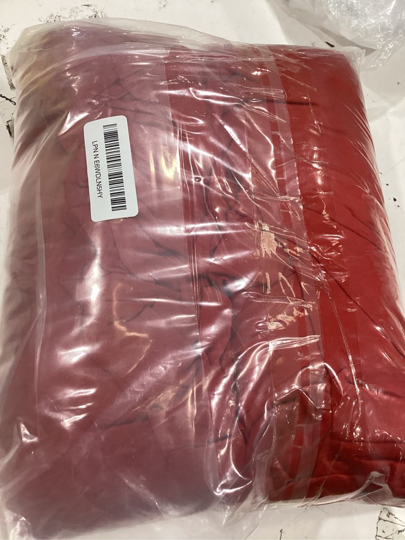 Condition photo showing Good Condition for moosfor spandex 8 foot rectangle table cloth 6 pack, elastic fitted tablecloths for picnic, stretch washable patio table cover for outdoor, camping, banquet and parties (red, 30"x96") red 96" x 30" (rectangular)