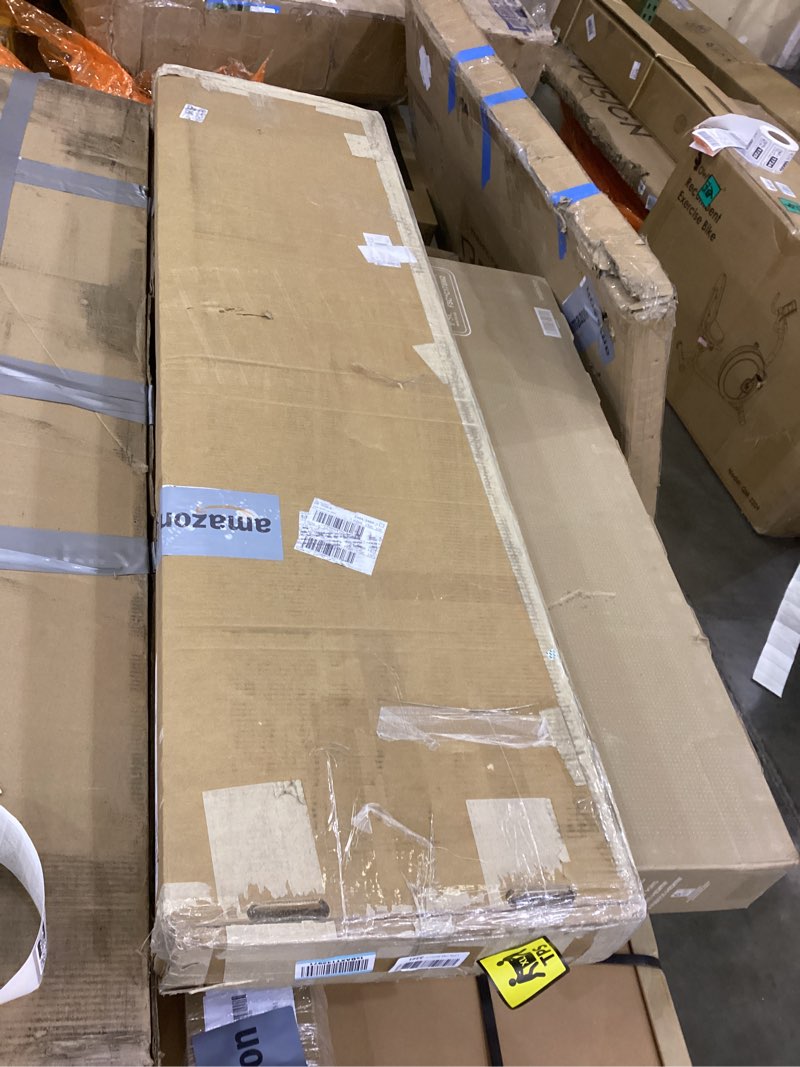 Condition photo showing As Is for Prepac Elite Tall Garage Storage Cabinet & Pantry Storage Cupboard, 2-Door Freestanding Bathroom or Pantry Cabinet with Adjustable Shelves, 16" D x 32" W x 65" H, Espresso Flat Doors 32"W x 65"H x 16"D Espresso