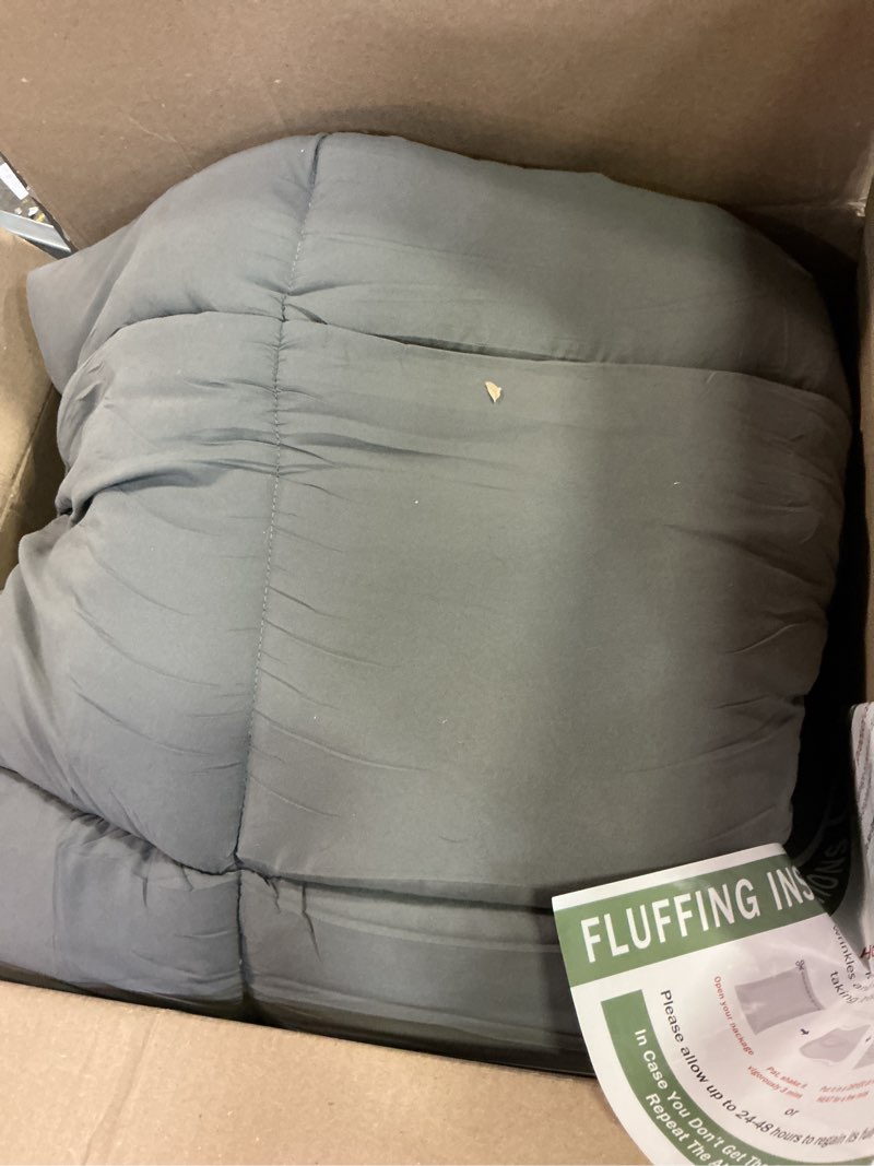 Condition photo showing Good Condition for mattress topper super queen for back pain, extra thick mattress pad cover, plush pillow top, deep elastic pocket, grey, 66"x80"+20" super queen grey