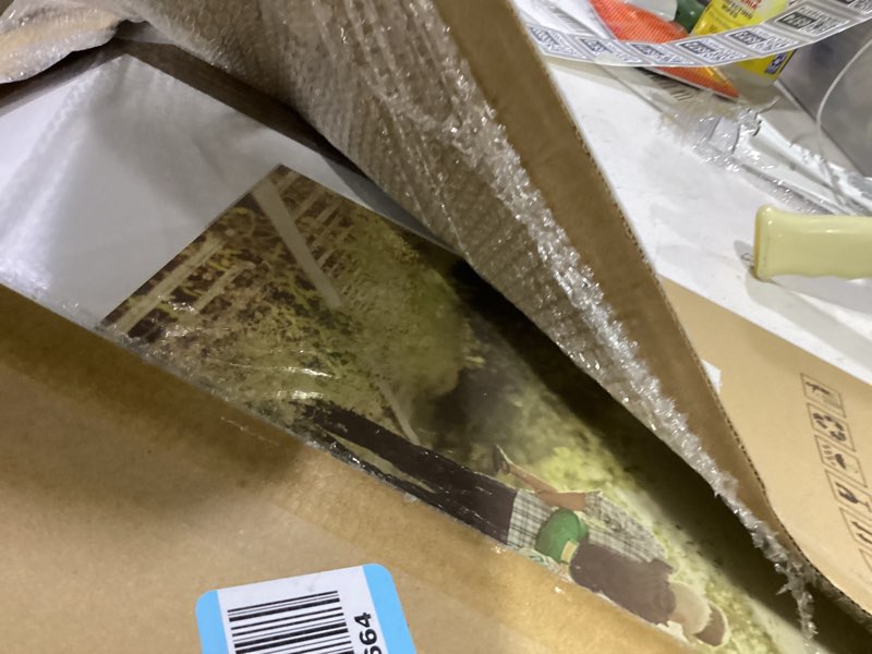Condition photo showing New/Like New for ktkde 15x23 picture frame,poster frame display pictures 13 x 19 with mat or 15x23 without, tempered glass, 23 by 15 walnut wooden frame wall gallery photo frame best gift walnut woodgrain 15x23