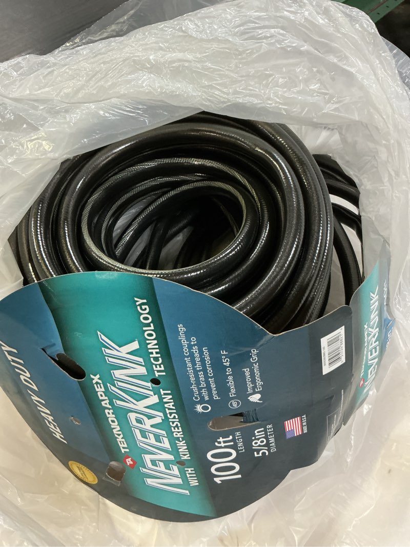 Condition photo showing Good Condition for neverkink teknor apex 5/8-in x 100-ft heavy-duty kink free vinyl gray coiled hose