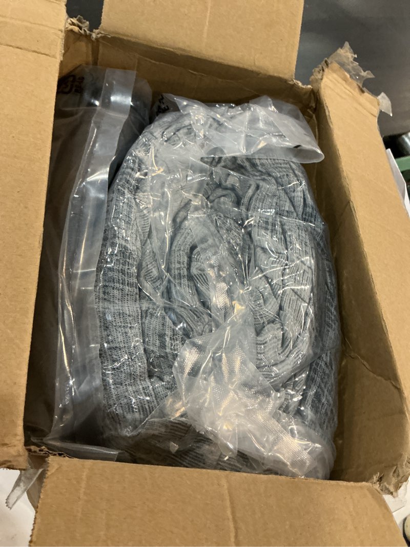 Condition photo showing New/Like New for mairêve charcoal grey queen comforter set, textured design grey crinkle bed in a bag queen size, queen comforter set with 7 pieces with comforter, sheets, pillowcases & shams 90"x 90"