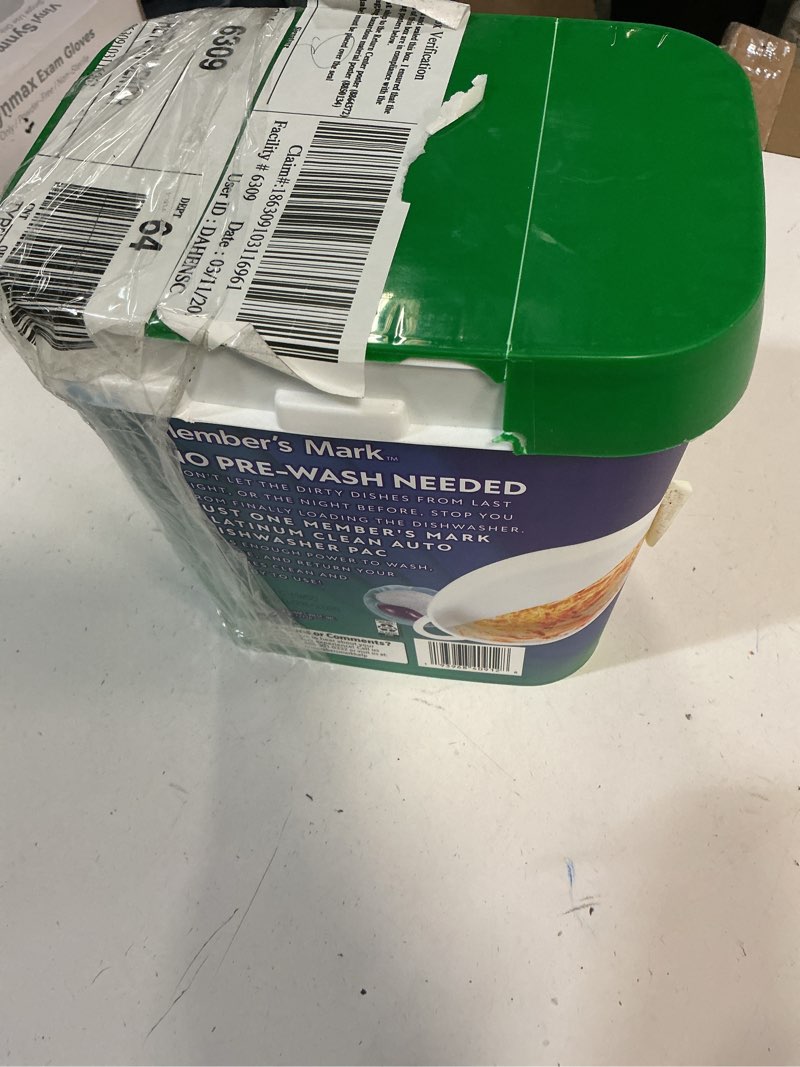 Condition photo showing Good Condition for member's mark platinum clean automatic dishwasher pacs, fresh clean, 105 count