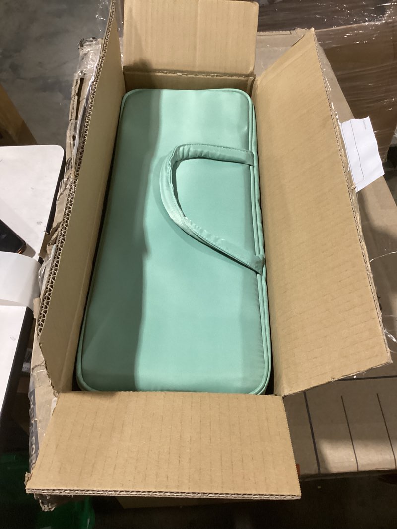 Condition photo showing New/Like New for Yellow Mountain Imports American Mahjong Set, Celadon Koi with Mint Green Fabric Case - Four Wooden All-in-One Racks with Pushers, Wright Patterson Scoring Coins, Dice, and Wind Indicator
