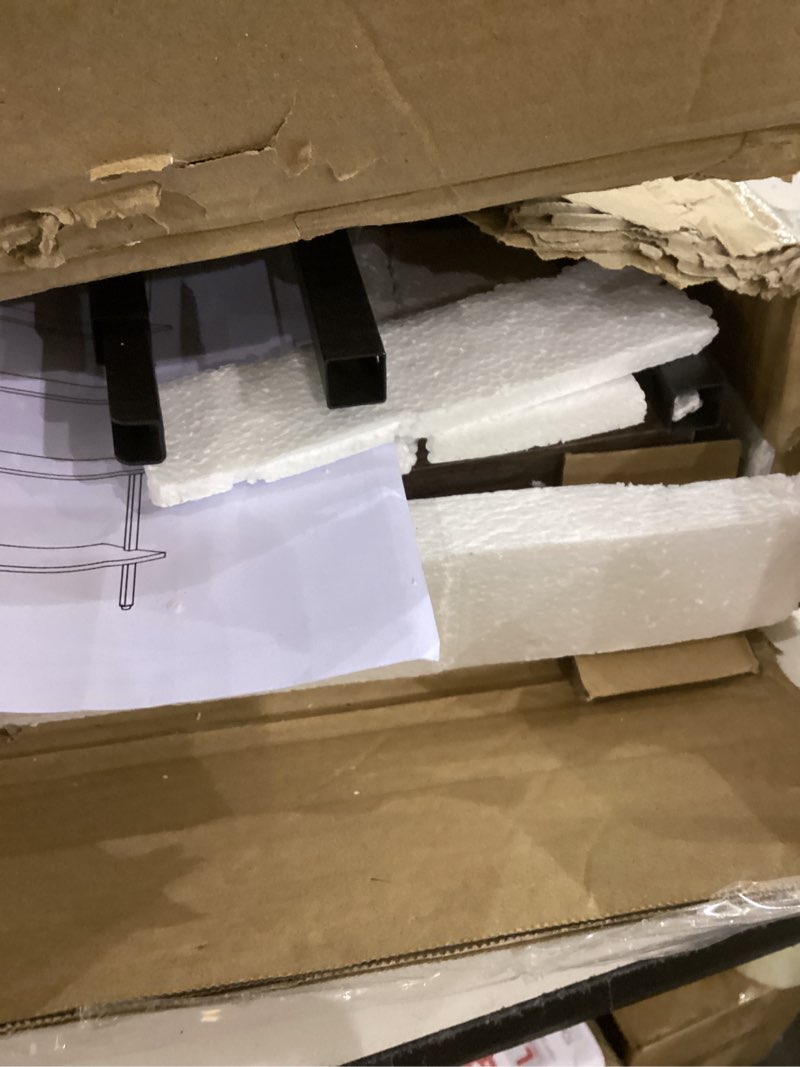 Condition photo showing As Is for aboxoo Ladder Shelf Open Bookshelf 5-tier Wood Wall-mounted Bookcase Storage Rack Open Back Industrial Modern Plant Flower Stand Utility Organizer Bookcase Metal Frame Furniture Office Kitchen Bedroom Rustic Brown 1PC