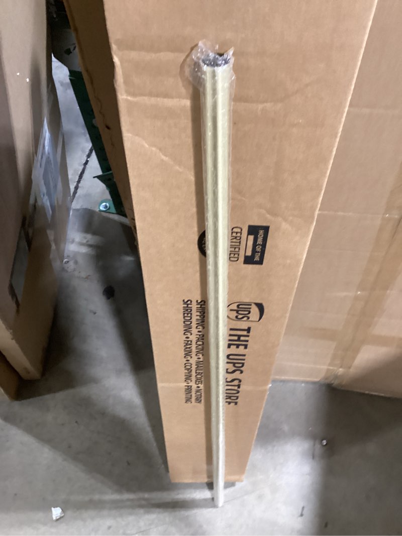 Condition photo showing As Is for Curtain Rods for Windows 30 to 56 Inch, Gold 1 Inch Decorative Window Treatment Rods, Adjustable Heavy Duty Modern Drapery Rod, Easy Install Metal Curtain Pole with Matte Gold Round Finials Gold 30''-60'' (1 Pack)