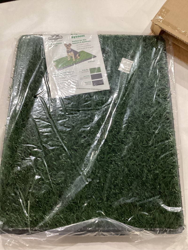 Condition photo showing New/Like New for Artificial Grass Puppy Pee Pad for Dogs and Small Pets - 16x20 Inch, Reusable 3-Layer Potty Training Pad with Tray - Dog House and Pet Supplies by PETMAKER Small 3-Layer System