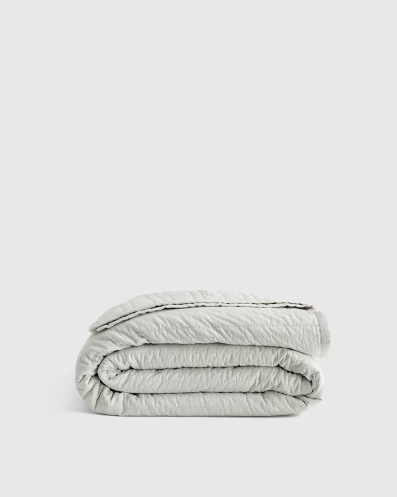 organic cotton stripe stitch quilt king/ cal king 
