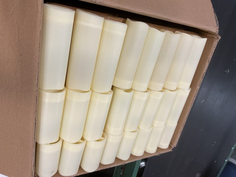 Condition photo showing Good Condition for Set of 96 Waterproof Outdoor Flameless Candles, LED Candles with 4 Remote and Timer,(H 4" 5" 6" x D 2.2"),for Halloween Wedding Festival 96Pack-Ivory